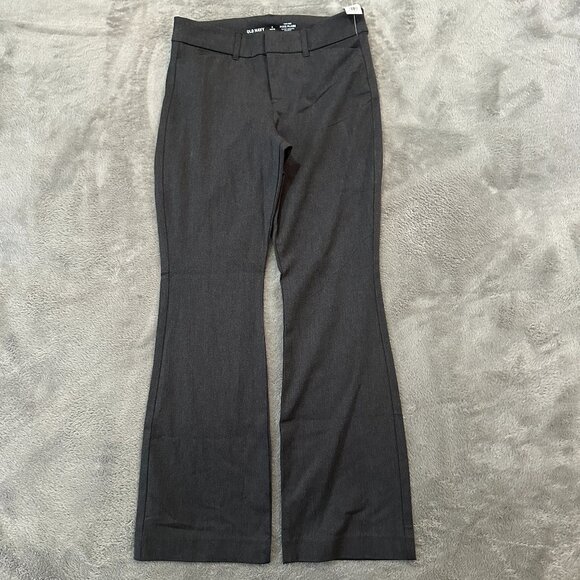NWT Old Navy High Rise Pixie Flare Secret Smooth Pockets Pants 2 Petite 2P Gray - Picture 1 of 8